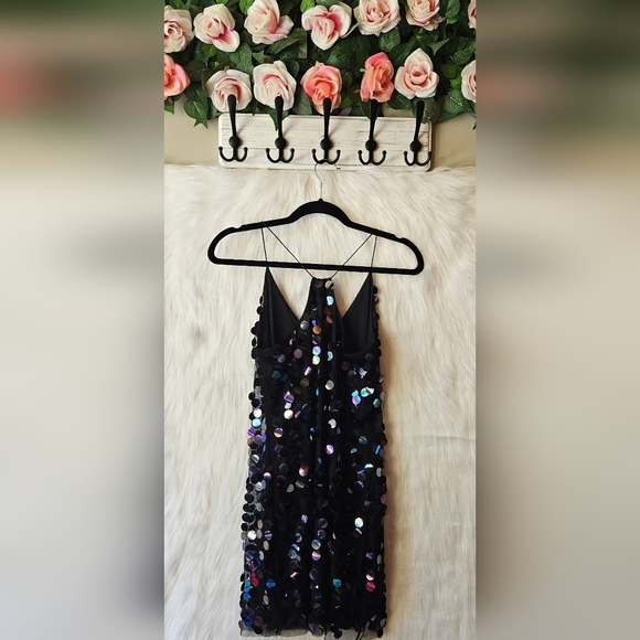 H&M Divided Superstar Black Dress with Iridescent Sequins - Picture 3 of 7